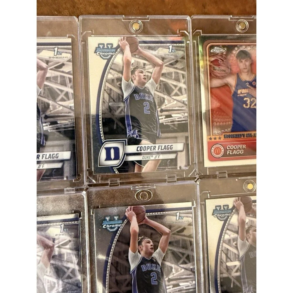 Lot Of 9 2025 Bowman Chrome U Basketball COOPER FLAGG 1st Bowman Duke And Mcdon